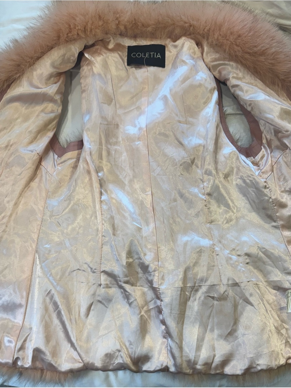 Vintage Real Fox Fur blush excellent condition vest - Picture 6 of 8